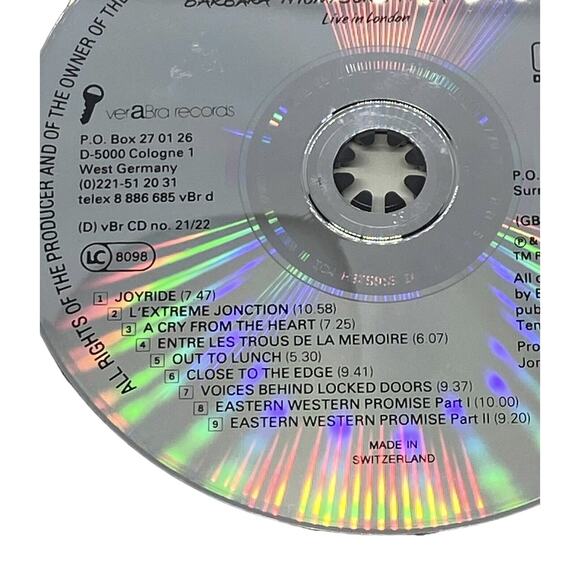 BARBARA THOMPSON - PARAPHERNALIA: A Cry From The Heart CD 1988 Live In London - Picture 7 of 13